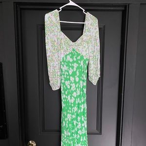 Rixo for Target Green Floral Maxi Dress size 6